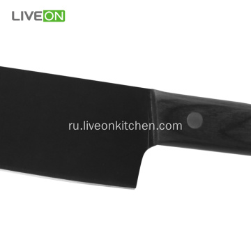 8-дюймовый черный кухонный деревянный нож шеф-повара